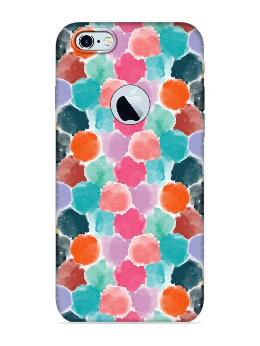 Colorful Seamless Pattern Embossed Soft Silicone Case for Apple Iphone 6 (Logo Cut) Zapvi