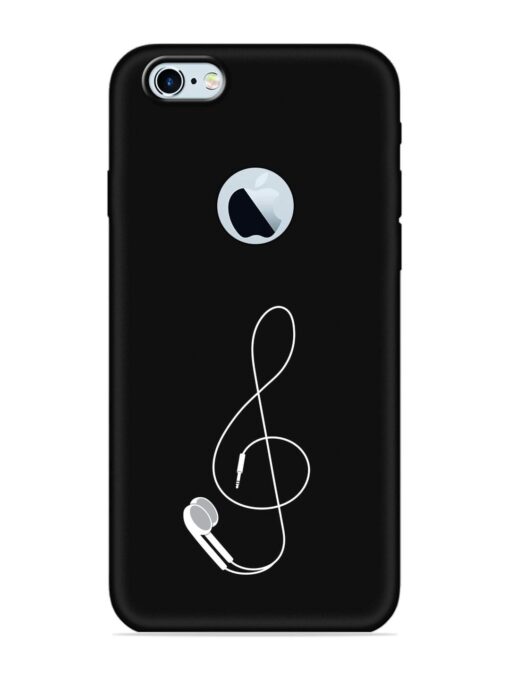 Music Earphone Vector Embossed Soft Silicone Case for Apple Iphone 6 (Logo Cut) Zapvi