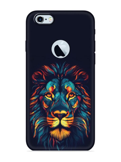 Colorful Lion Embossed Soft Silicone Case for Apple Iphone 6 (Logo Cut) Zapvi