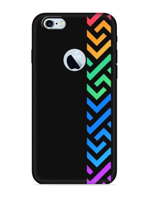 Colorshape Stripes Embossed Soft Silicone Case for Apple Iphone 6 (Logo Cut) Zapvi