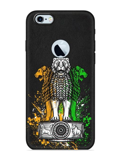 Pillars Of Ashoka Embossed Soft Silicone Case for Apple Iphone 6 (Logo Cut) Zapvi