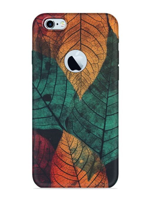 Leaves Artwork Embossed Soft Silicone Case for Apple Iphone 6 (Logo Cut) Zapvi