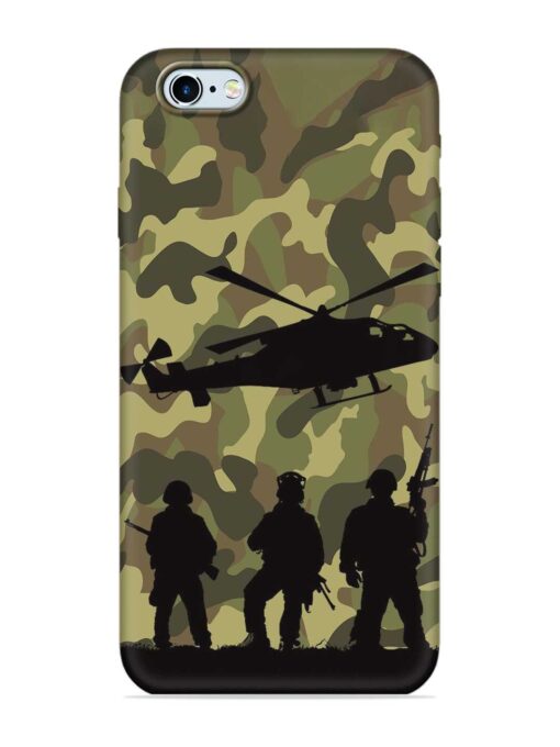 Army Heros Embossed Soft Silicone Case for Apple Iphone 6 Plus