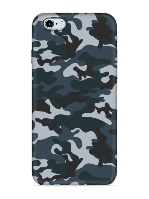 Dark Blue Army Military Art Embossed Soft Silicone Case for Apple Iphone 6 Plus Zapvi