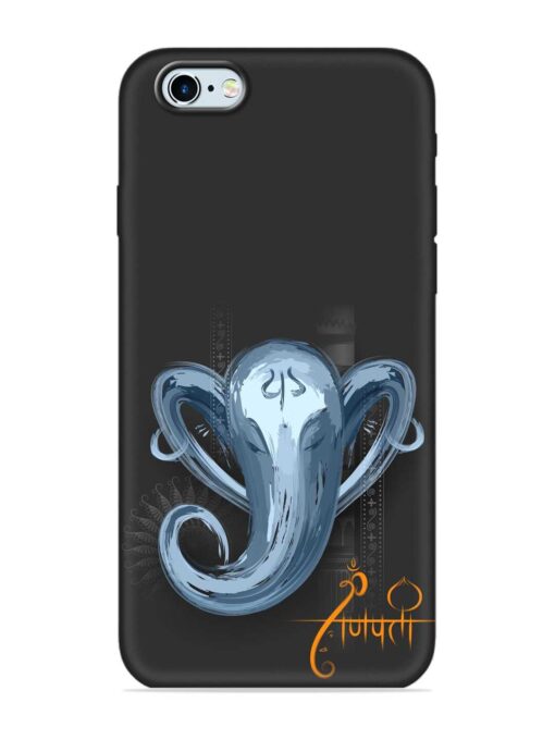 Illustration Lord Ganpati Embossed Soft Silicone Case for Apple Iphone 6 Plus Zapvi