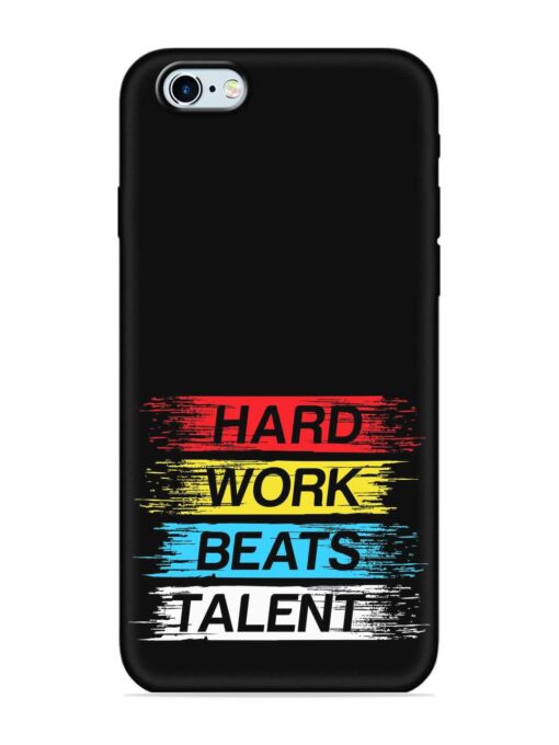 Hard Work Beats Embossed Soft Silicone Case for Apple Iphone 6 Plus Zapvi