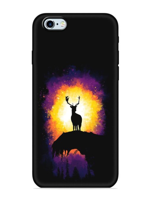 Elk Animal Art Embossed Soft Silicone Case for Apple Iphone 6 Plus Zapvi