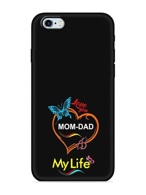 Love You Mom Dad Embossed Soft Silicone Case for Apple Iphone 6 Plus Zapvi