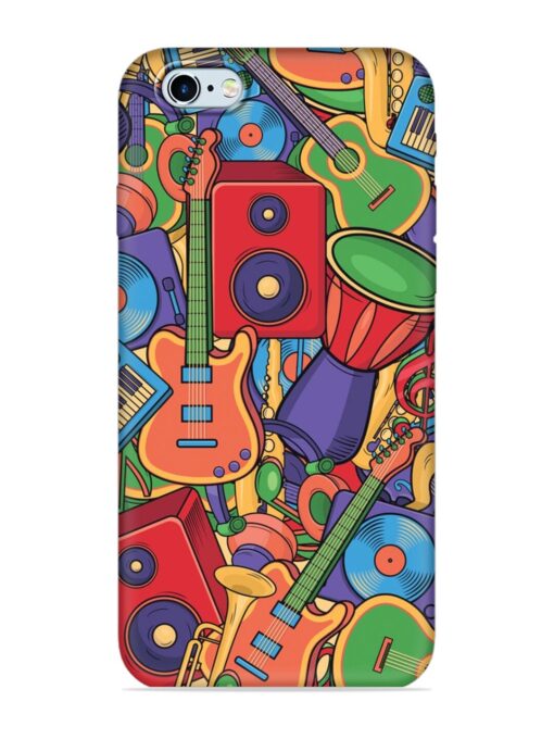 Colorful Music Art Embossed Soft Silicone Case for Apple Iphone 6 Plus