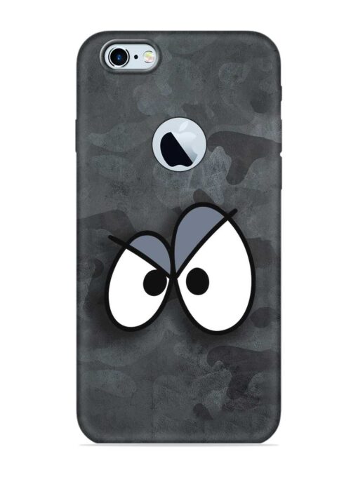 Big Eyes Night Mode Embossed Soft Silicone Case for Apple Iphone 6S (Logo Cut)