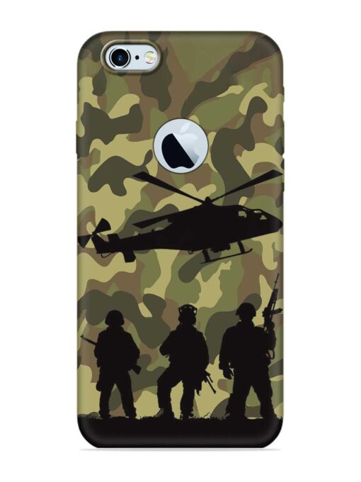 Army Heros Embossed Soft Silicone Case for Apple Iphone 6S (Logo Cut) Zapvi