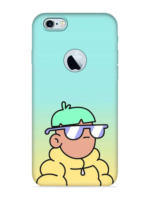 Doodles Cool Character Embossed Soft Silicone Case for Apple Iphone 6S (Logo Cut) Zapvi