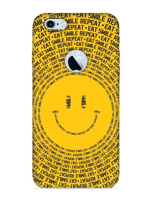 Smiley Embossed Soft Silicone Case for Apple Iphone 6S (Logo Cut)