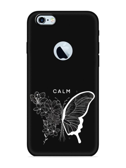 Calm Embossed Soft Silicone Case for Apple Iphone 6S (Logo Cut) Zapvi