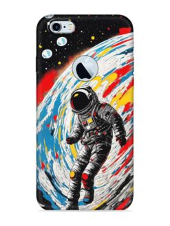 Astronaut Art Embossed Soft Silicone Case for Apple Iphone 6S (Logo Cut)