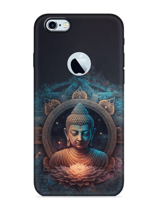 Gautam Buddha Embossed Soft Silicone Case for Apple Iphone 6S (Logo Cut)