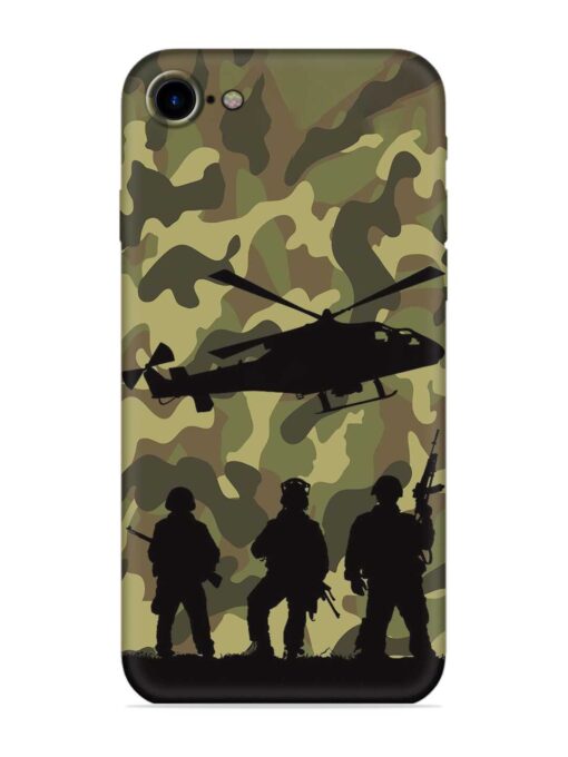 Army Heros Embossed Soft Silicone Case for Apple Iphone 7 Zapvi