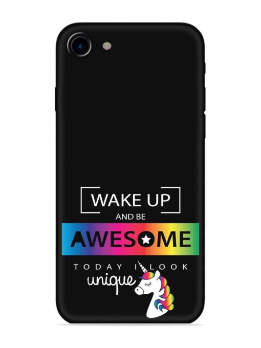 Inspirational Quote Unicorn Embossed Soft Silicone Case for Apple Iphone 7