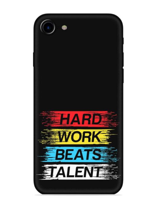 Hard Work Beats Embossed Soft Silicone Case for Apple Iphone 7 Zapvi