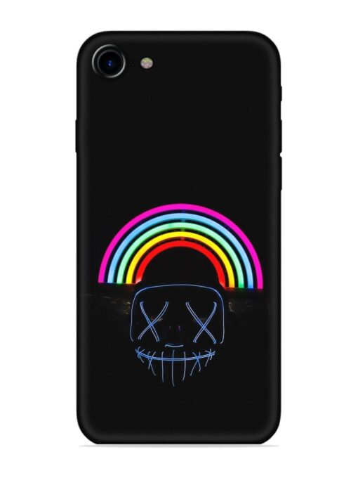 Mask Rainbow Embossed Soft Silicone Case for Apple Iphone 7