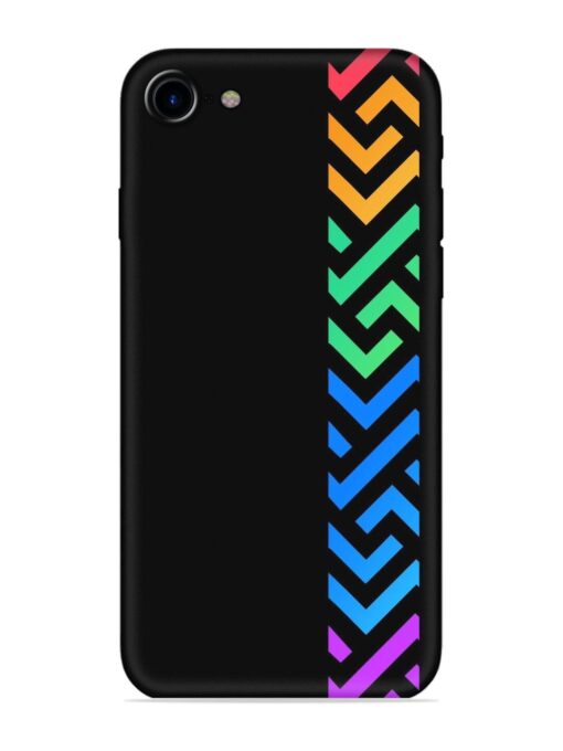 Colorshape Stripes Embossed Soft Silicone Case for Apple Iphone 7 Zapvi