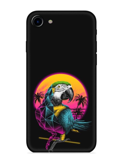 Rad Parrot Embossed Soft Silicone Case for Apple Iphone 7 Zapvi