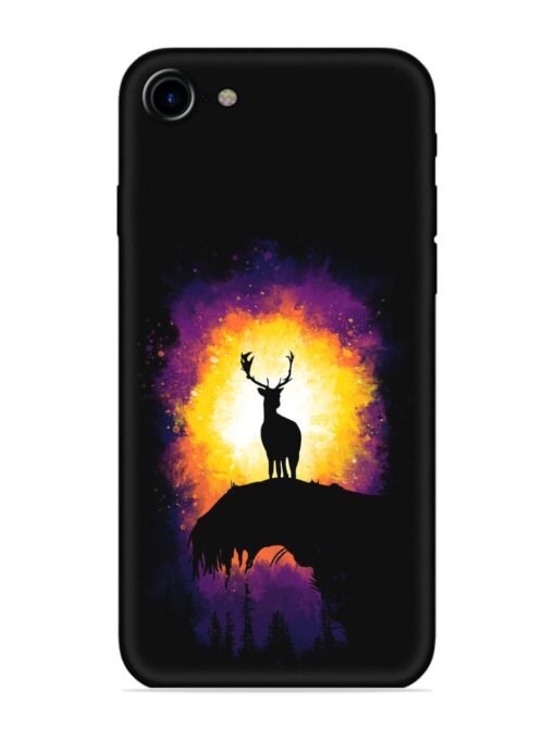 Elk Animal Art Embossed Soft Silicone Case for Apple Iphone 7 Zapvi