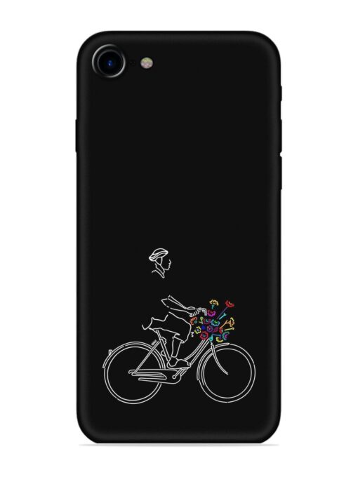 Minimalist Cycle Art Embossed Soft Silicone Case for Apple Iphone 7 Zapvi