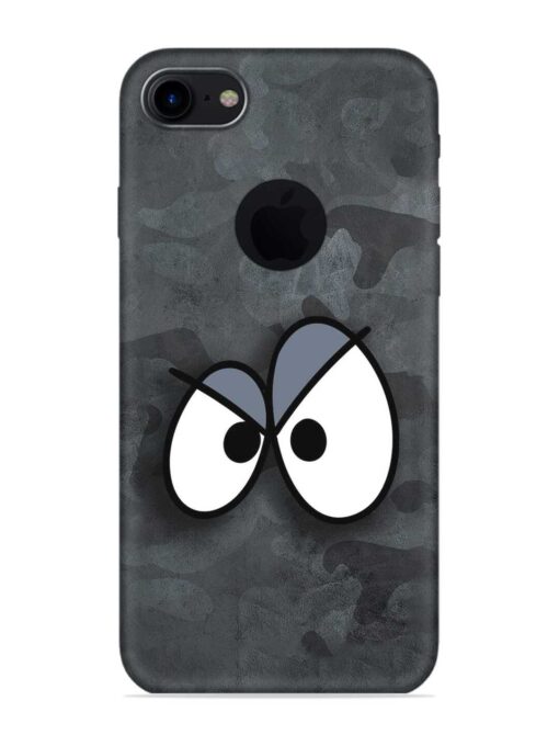 Big Eyes Night Mode Embossed Soft Silicone Case for Apple Iphone 7 (Logo Cut)