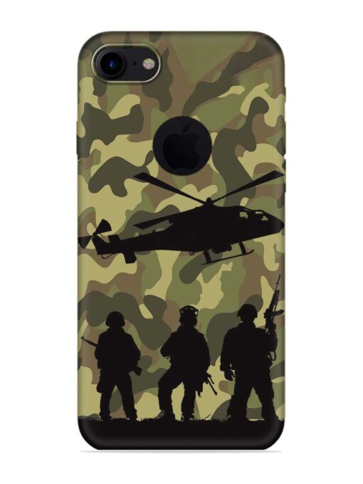 Army Heros Embossed Soft Silicone Case for Apple Iphone 7 (Logo Cut) Zapvi