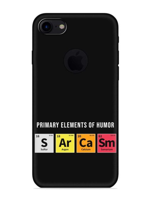 Primary Elements Humor Embossed Soft Silicone Case for Apple Iphone 7 (Logo Cut) Zapvi