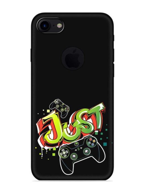 Graffiti Gamepad Illustration Embossed Soft Silicone Case for Apple Iphone 7 (Logo Cut)