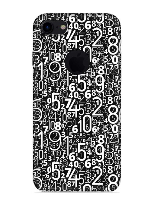 Many Numbers Different Embossed Soft Silicone Case for Apple Iphone 7 (Logo Cut) Zapvi