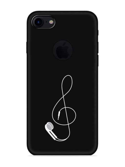 Music Earphone Vector Embossed Soft Silicone Case for Apple Iphone 7 (Logo Cut) Zapvi