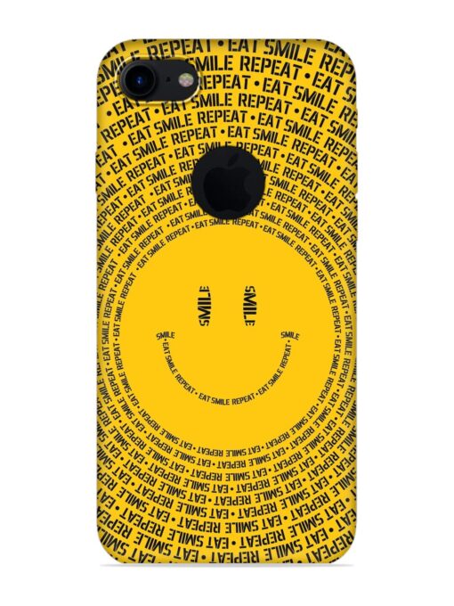 Smiley Embossed Soft Silicone Case for Apple Iphone 7 (Logo Cut) Zapvi