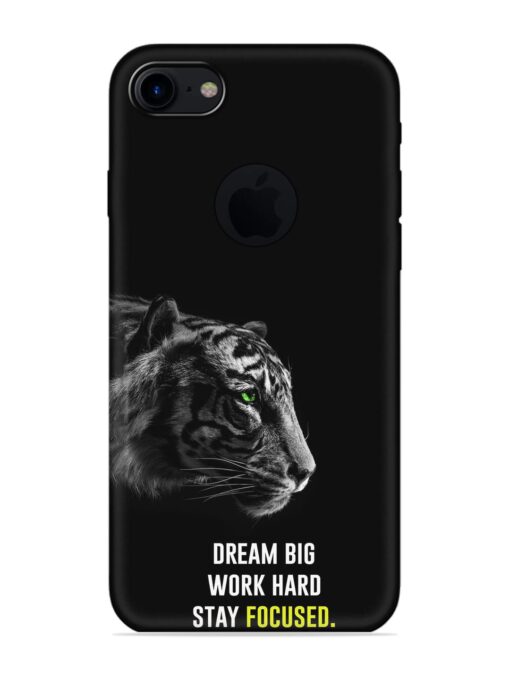 Dream Big Work Hard Embossed Soft Silicone Case for Apple Iphone 7 (Logo Cut)