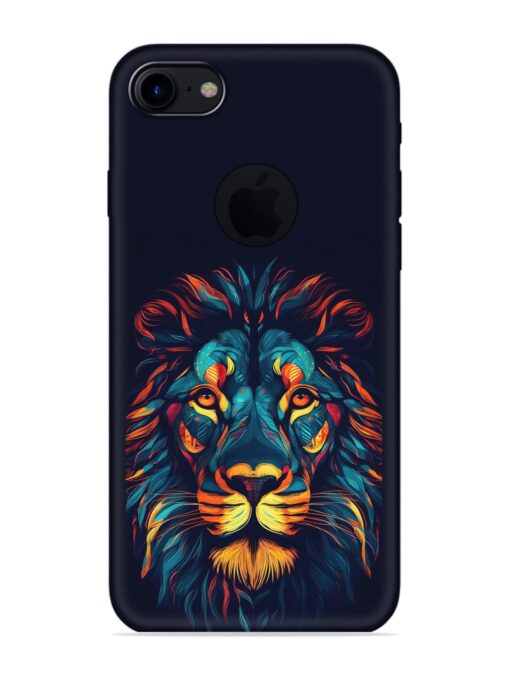 Colorful Lion Embossed Soft Silicone Case for Apple Iphone 7 (Logo Cut)