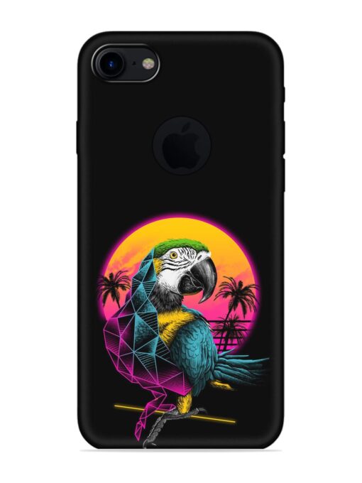 Rad Parrot Embossed Soft Silicone Case for Apple Iphone 7 (Logo Cut) Zapvi