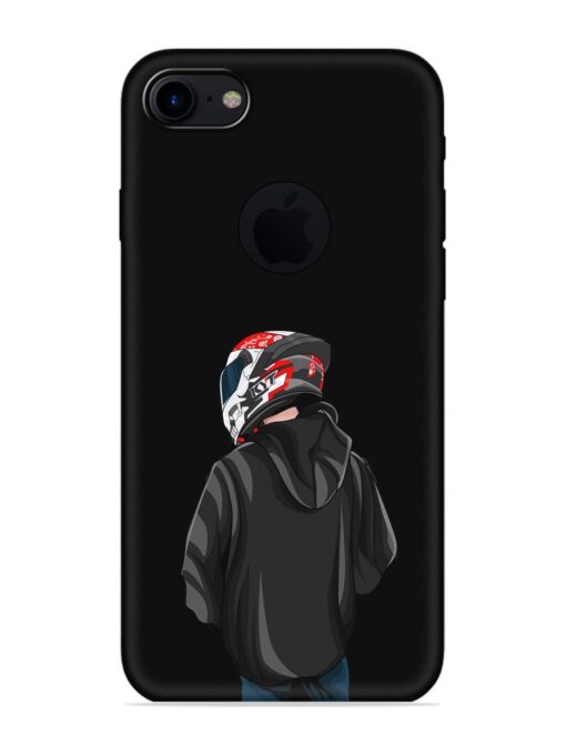 Motorcycle Rider Embossed Soft Silicone Case for Apple Iphone 7 (Logo Cut)