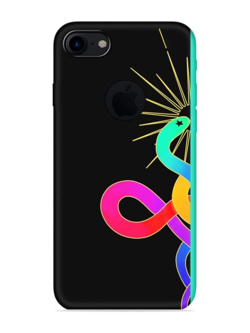 Art Geometric Abstraction Embossed Soft Silicone Case for Apple Iphone 7 (Logo Cut)