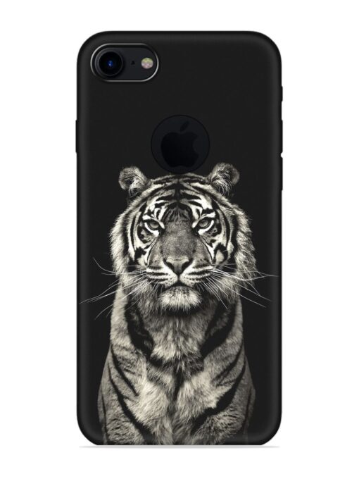 Tiger Art Embossed Soft Silicone Case for Apple Iphone 7 (Logo Cut) Zapvi