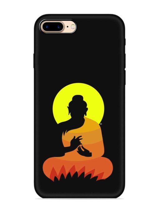 Buddha Art Black Embossed Soft Silicone Case for Apple Iphone 7 Plus