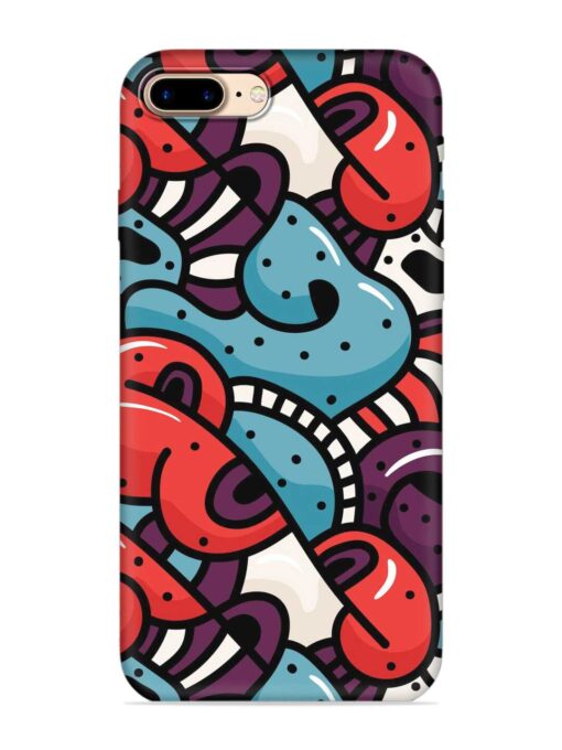 Seamless Backdrop Colorful Embossed Soft Silicone Case for Apple Iphone 7 Plus Zapvi