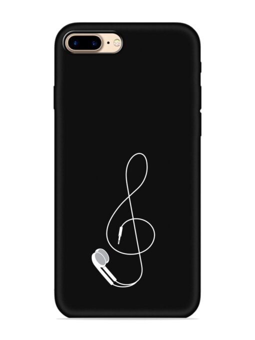 Music Earphone Vector Embossed Soft Silicone Case for Apple Iphone 7 Plus Zapvi