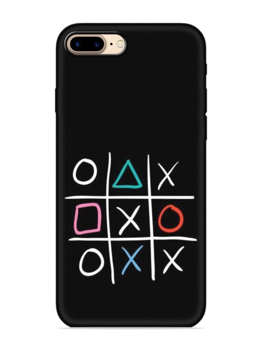 Super Neon Tic-Tac-Toe Embossed Soft Silicone Case for Apple Iphone 7 Plus Zapvi