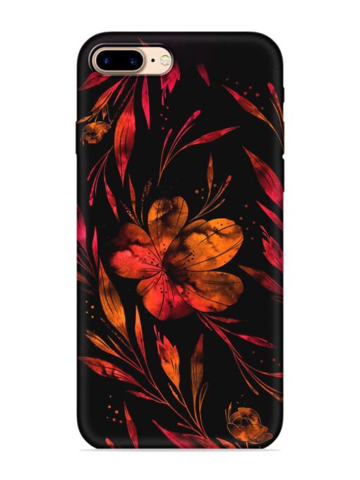 Red Flower Painting Embossed Soft Silicone Case for Apple Iphone 7 Plus Zapvi