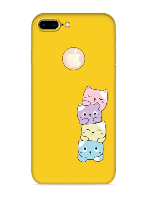 Cartoon Anime Embossed Soft Silicone Case for Apple Iphone 7 Plus (Logo Cut)