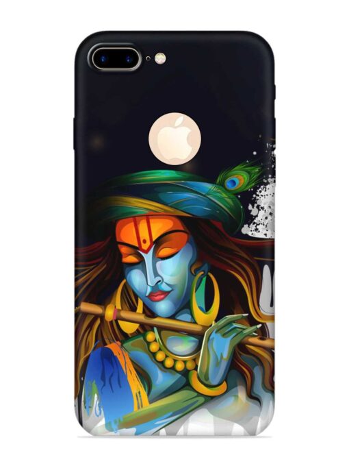 Krishna Art Embossed Soft Silicone Case for Apple Iphone 7 Plus (Logo Cut)