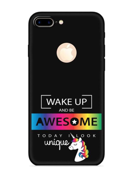 Inspirational Quote Unicorn Embossed Soft Silicone Case for Apple Iphone 7 Plus (Logo Cut) Zapvi