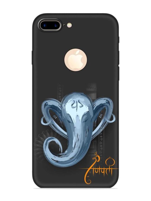 Illustration Lord Ganpati Embossed Soft Silicone Case for Apple Iphone 7 Plus (Logo Cut) Zapvi